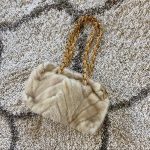 Paola! By PDL Firenze genuine leather fur handbag